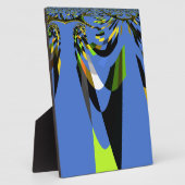 Love Blue African Tribal Motif Design Art Print Fotoplatte (Seite)