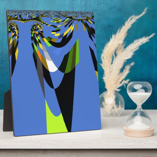 Love Blue African Tribal Motif Design Art Print Fotoplatte (Seite)