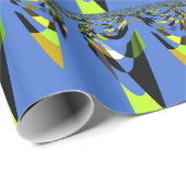 Love Blue African Tribal Motif Design Art Print Geschenkpapier (Rolleneckpunkt)