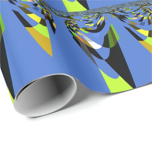 Love Blue African Tribal Motif Design Art Print Geschenkpapier (Rolleneckpunkt)