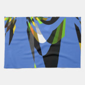Love Blue African Tribal Motif Design Art Print Geschirrtuch (Horizontal)