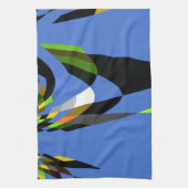 Love Blue African Tribal Motif Design Art Print Geschirrtuch (Vertikal)