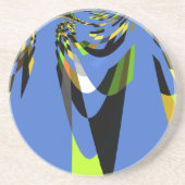 Love Blue African Tribal Motif Design Art Print Getränkeuntersetzer (Vorne)