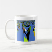 Love Blue African Tribal Motif Design Art Print Kaffeetasse (Links)