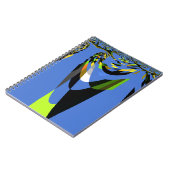 Love Blue African Tribal Motif Design Art Print Notizblock (Linke Seite)