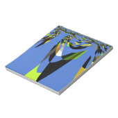 Love Blue African Tribal Motif Design Art Print Notizblock (Rotiert)