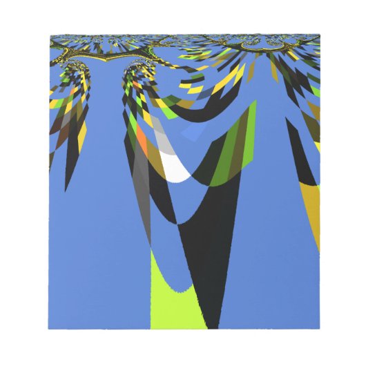 Love Blue African Tribal Motif Design Art Print Notizblock (Vorderseite)