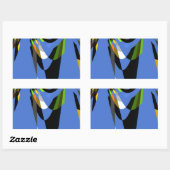 Love Blue African Tribal Motif Design Art Print Rechteckiger Aufkleber (Blatt)