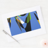 Love Blue African Tribal Motif Design Art Print Rechteckiger Aufkleber (Umschlag)