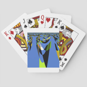 Love Blue African Tribal Motif Design Art Print Spielkarten
