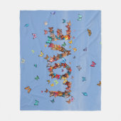 LOVE Blue Sky Butterflies | Inspirational Hope Joy Fleecedecke (Vorderseite)