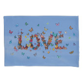LOVE Blue Sky Butterflies | Inspirational Hope Joy Kissenbezug (Vorderseite)