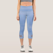 LOVE Blue Sky Butterflies | Motivational Hope Joy Capri Leggings (Vorderseite)