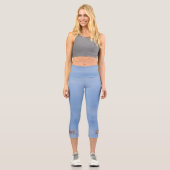 LOVE Blue Sky Butterflies | Motivational Hope Joy Capri Leggings (Vorderseite)