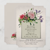 Love Blume Cluster Corner Einladung (Vorne/Hinten)