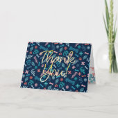 Love Blumen & Foliage Pet Pfosten Print Vielen Dan Karte (Vorderseite)