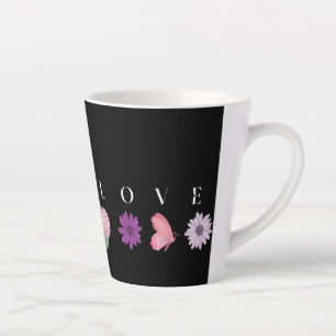 LOVE Blumen-Schmetterlings-Tasse, romantisches Ges Milchtasse
