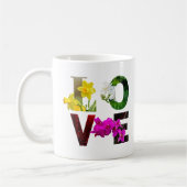 LOVE-Blumentypografie Kaffeetasse (Links)