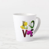 LOVE-Blumentypografie Milchtasse (Rechte Ecke)