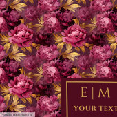 Love Blush Magenta Gold Floral Fleecedecke