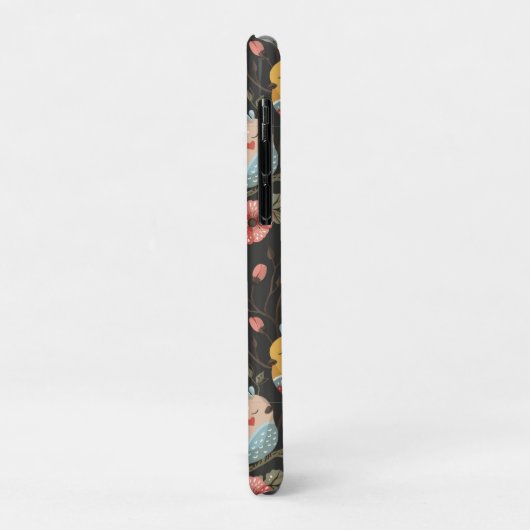 Love Boho Birds Blumenmuster Case-Mate iPhone Hülle (Hinten/Links)