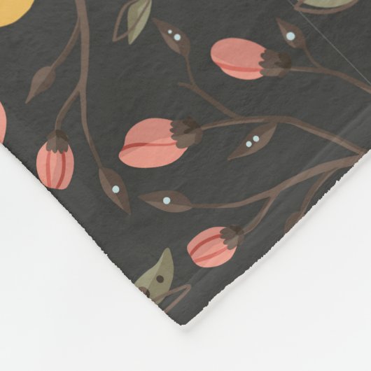 Love Boho Birds Blumenmuster Fleecedecke (Ecke)