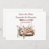 Love Boho Garden Swing Floral Save the Date (Vorne/Hinten)