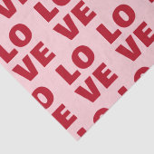 Love Bold Typography Pink & Red Gift Seidenpapier (Detail)