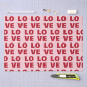 Love Bold Typography Pink & Red Gift Seidenpapier (Handwerk)