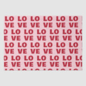Love Bold Typography Pink & Red Gift Seidenpapier (Vorderseite)