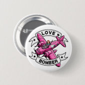 Love Bomber Pilot Pink Button (Vorne & Hinten)