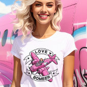 Love Bomber Pilot Pink T-Shirt