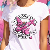 Love Bomber Pilot Pink T-Shirt