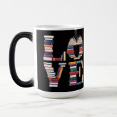 Love Books Black Morphing Mug Verwandlungstasse (Links)