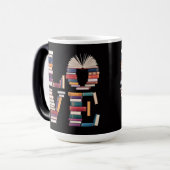 Love Books Black Morphing Mug Verwandlungstasse (Vorderseite Links)