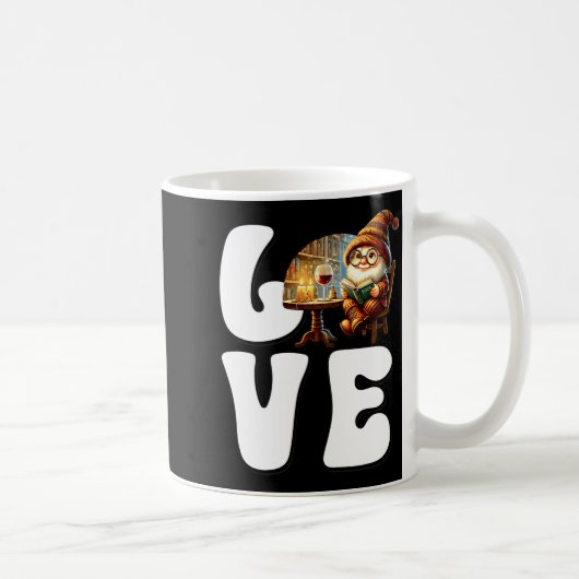 Love Books Teacher Gnome Graphic For Women And Win Kaffeetasse (Rechts)