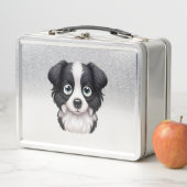 Love Border Collie Blick Design Metall Brotdose (Beispiel)
