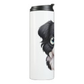 Love Border Collie Blick Design Thermosbecher (Nach links gedreht)