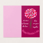 Love Bouquet Flowers Valentine's Day (Außenseite Aufgefaltet)