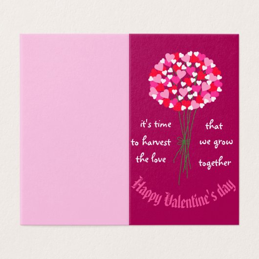 Love Bouquet Flowers Valentine's Day (Außenseite Aufgefaltet)