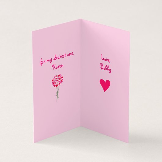 Love Bouquet Flowers Valentine's Day (Innenseite)