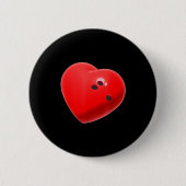 Love Bowling Ball Hearts Bowling Lover Valentine's Button (Vorderseite)