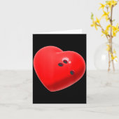 Love Bowling Ball Hearts Bowling Lover Valentine's Karte (Gelbe Blume)