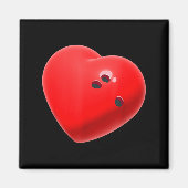 Love Bowling Ball Hearts Bowling Lover Valentine's Magnet (Vorne)