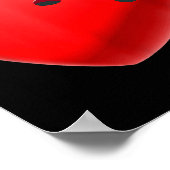 Love Bowling Ball Hearts Bowling Lover Valentine's Poster (Ecke)