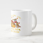 Love Boxer im Herbst Süße Tier Lover Geschenk Jumbo-Tasse (Vorderseite Rechts)