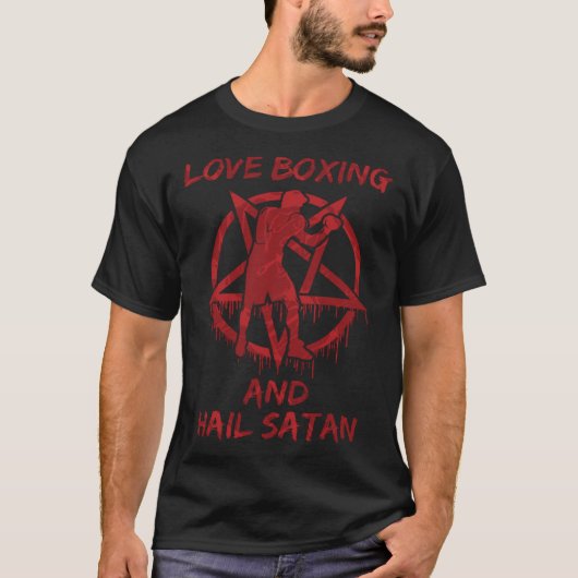 Love Boxing and Hail Satan T-Shirt (Vorderseite)