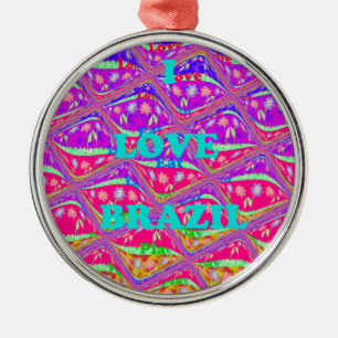 Love Brazil.png Silbernes Ornament