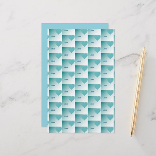 Love. Briefpapier (Vorderseite/Rückseite Beispiel)