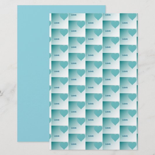 Love. Briefpapier (Vorne/Hinten)